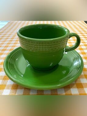 Fiestaware Shamrock Tea Cup and Saucer Set